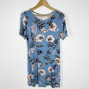 Yumi Kim Blue Floral Knit Dress XS